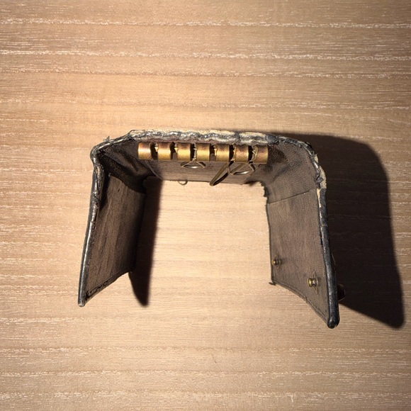 Balenciaga Classic Moto Leather Wallet Black w Antique Brass Hardware - Picture 8 of 10